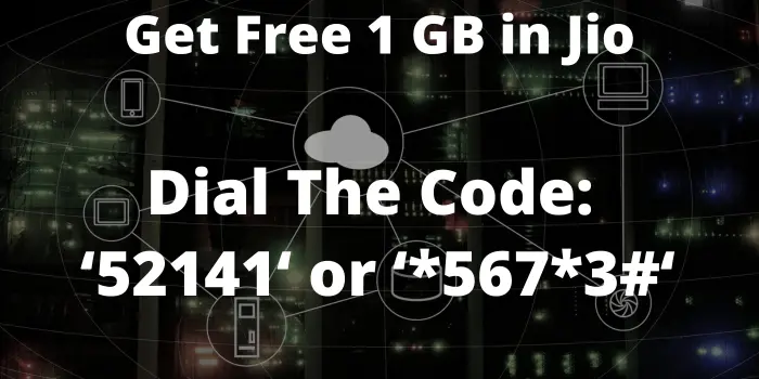 Get Free 1 GB in Jio