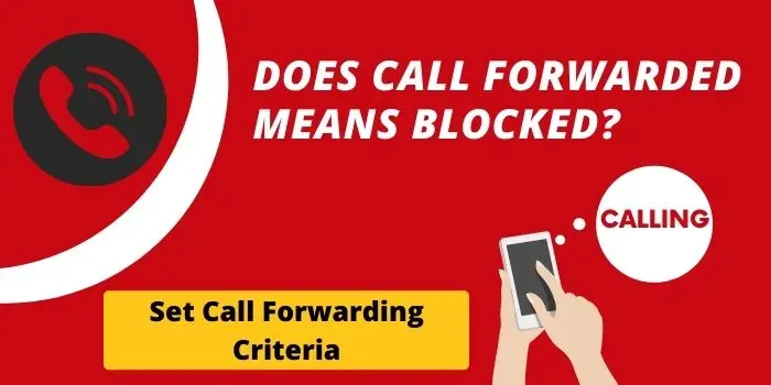 Call Forwarded Means Blocked