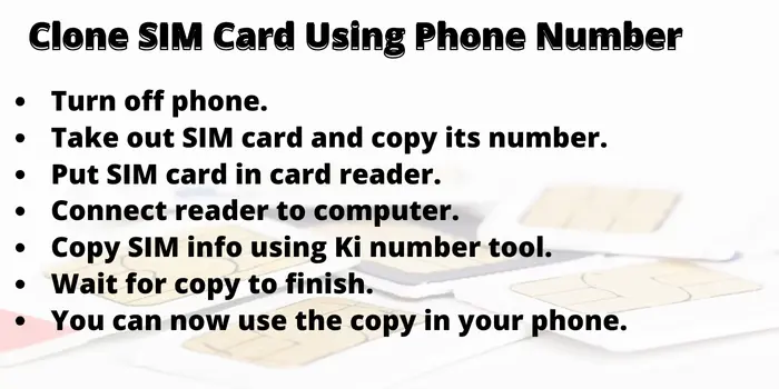 Clone SIM Card Using Phone Number